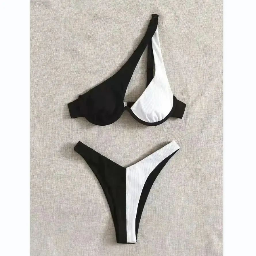 Luxury One Shoulder Push Up Bikini Set