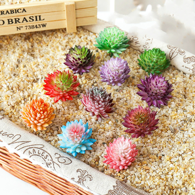 Lovely Artificial Succulent Plants, Lotus Landscape Decorative Flower, Mini Multi Color Fake Succulents Plant Decor