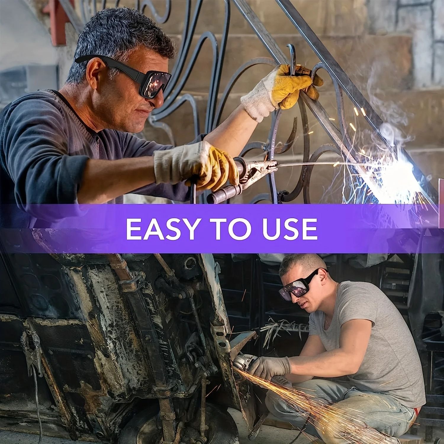 Solar-Powered Auto-Darkening Welding Glasses