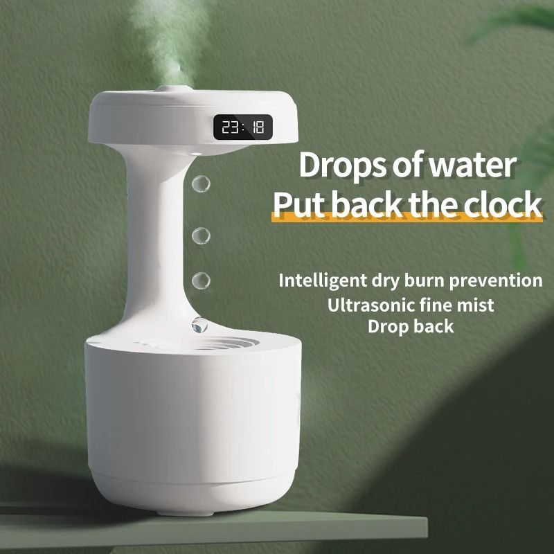 Anti-Gravity Humidifier With Water Drop Effect And Night Light