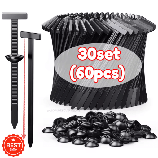 Self-Locking Universal Nylon Cable Ties with Buckle & Pin