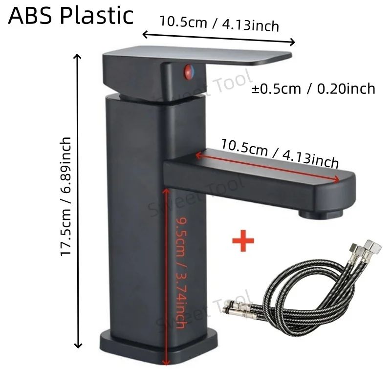 Black & Chrome Single Handle Sink Faucet