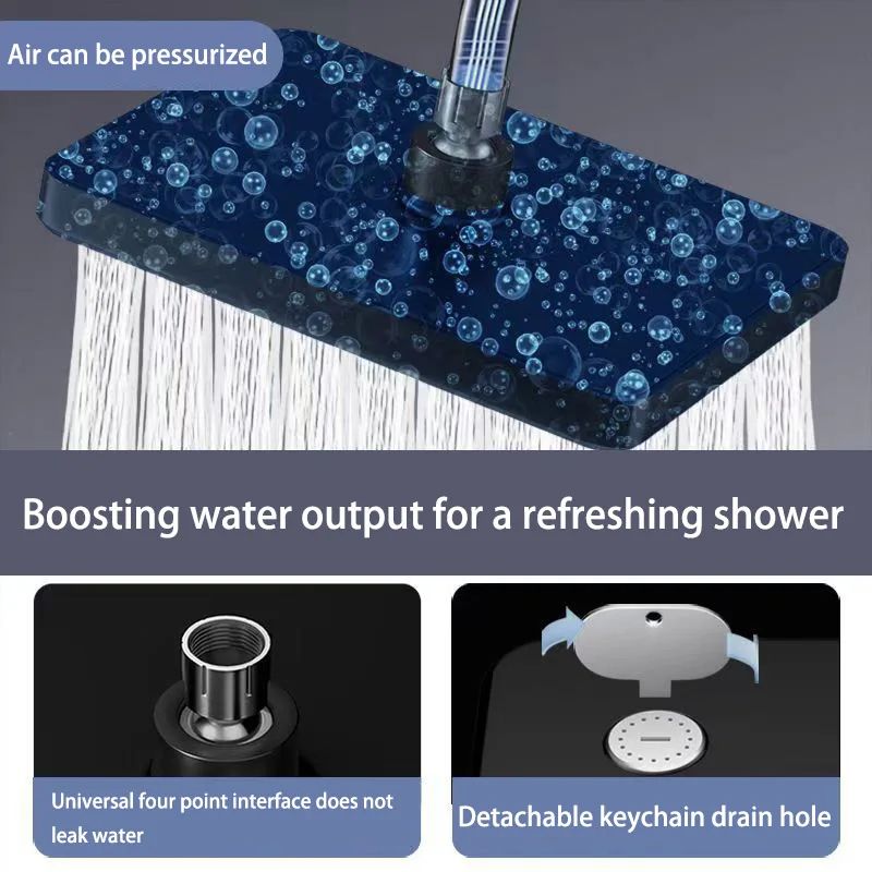 High Pressure Rainfall Shower Head Large Top Spray Universal Bathroom Set