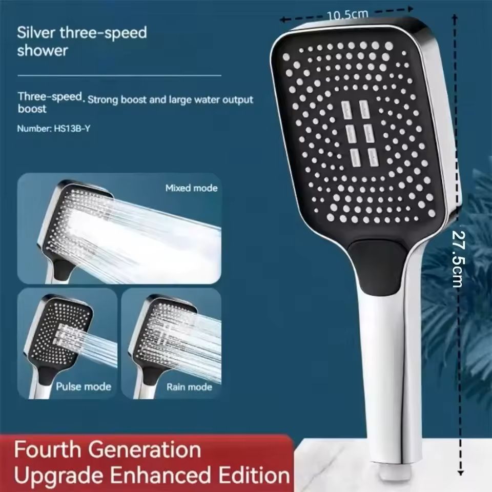 High Pressure 3-Mode Adjustable Shower Head for Rainfall Experience