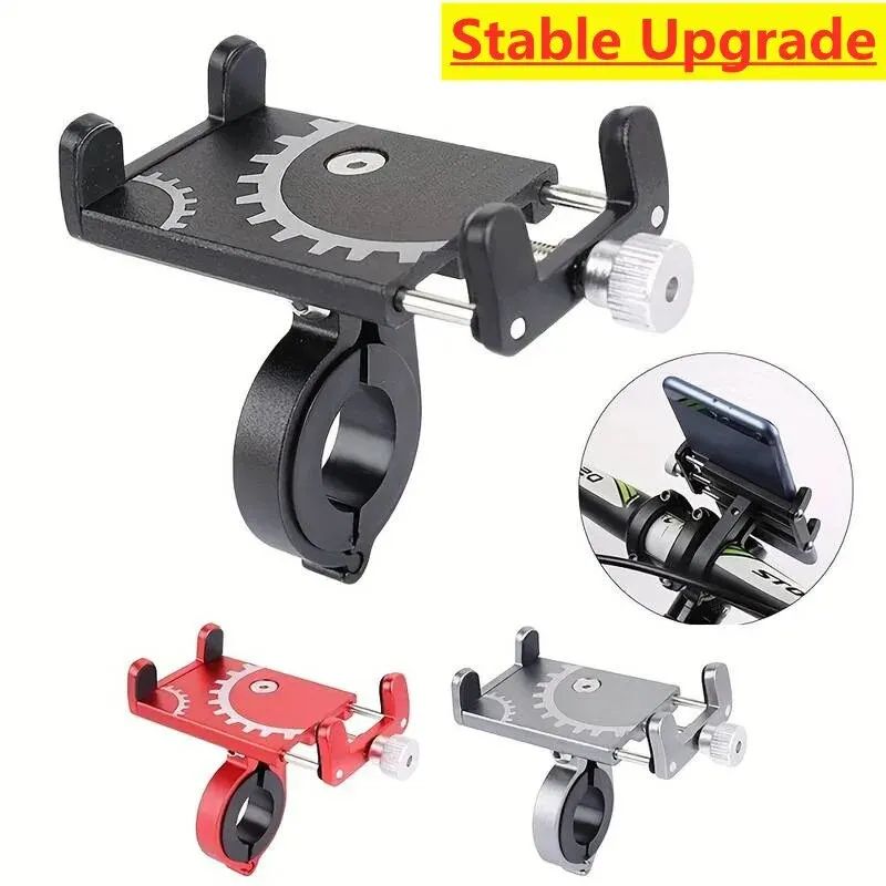 Universal Alloy Bike Phone Holder – Anti-Slip Handlebar Mount for MTB, E-Bike & Motorcycle