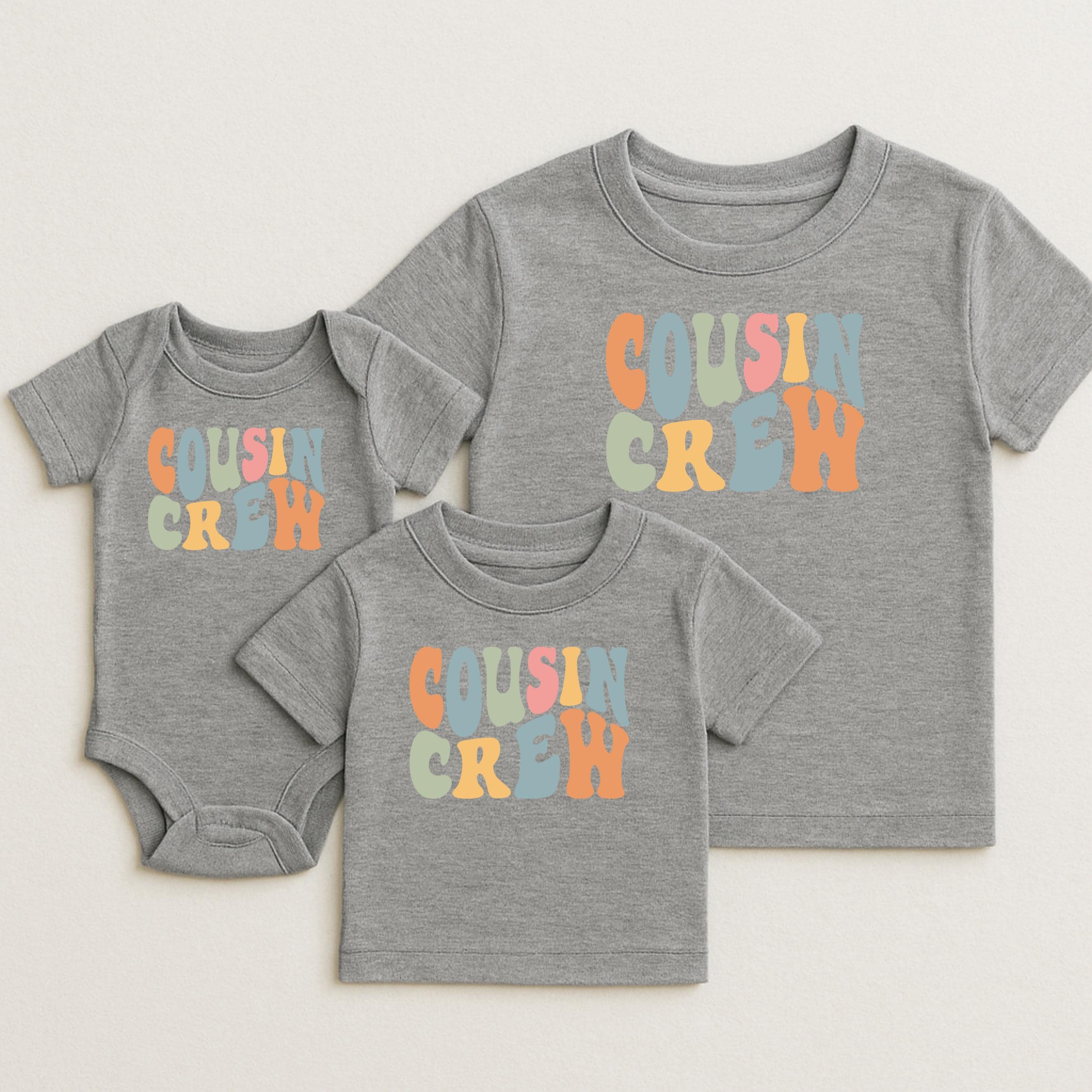 Cousin Crew Shirts Matching Family Graphic Tees Kids Baby Reunion Outfit Set