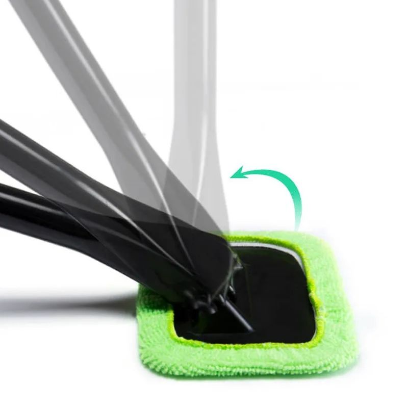 Microfiber Car Window Cleaner Brush – Long Handle Windshield Cleaning Tool