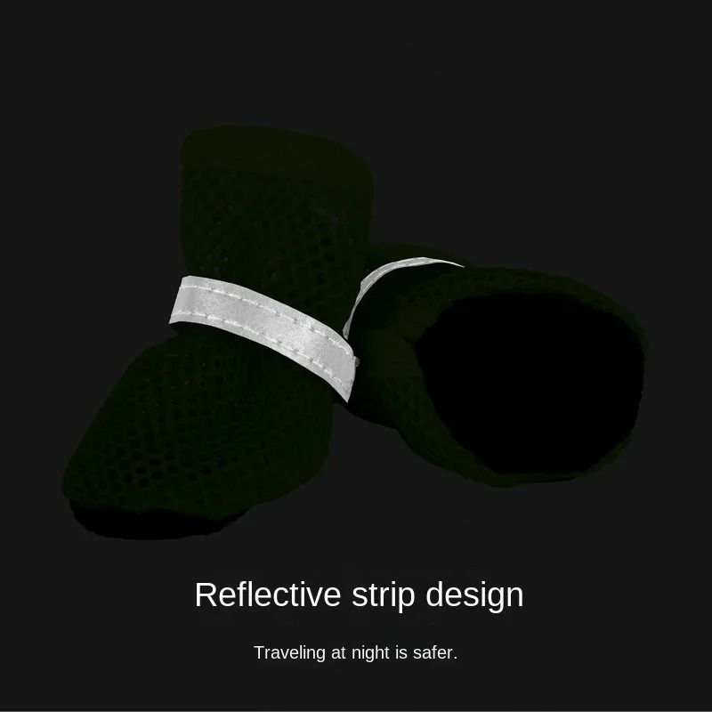 Four Piece Non Slip Breathable Dog Shoes For Small And Medium Pets