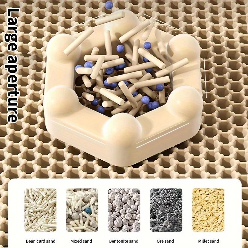 Double Layer Honeycomb Cat Litter Mat Waterproof and Easy Clean Design