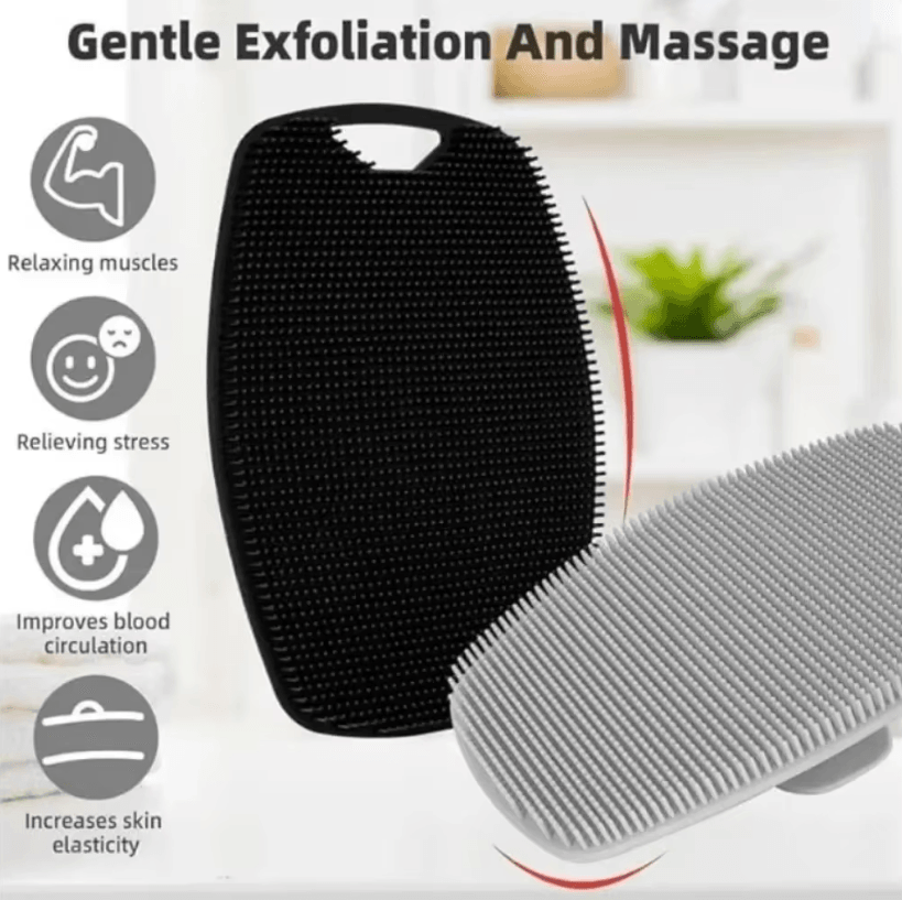 Soft Silicone Body Scrubber Brush – Gentle Exfoliating Shower Tool for Smooth Skin