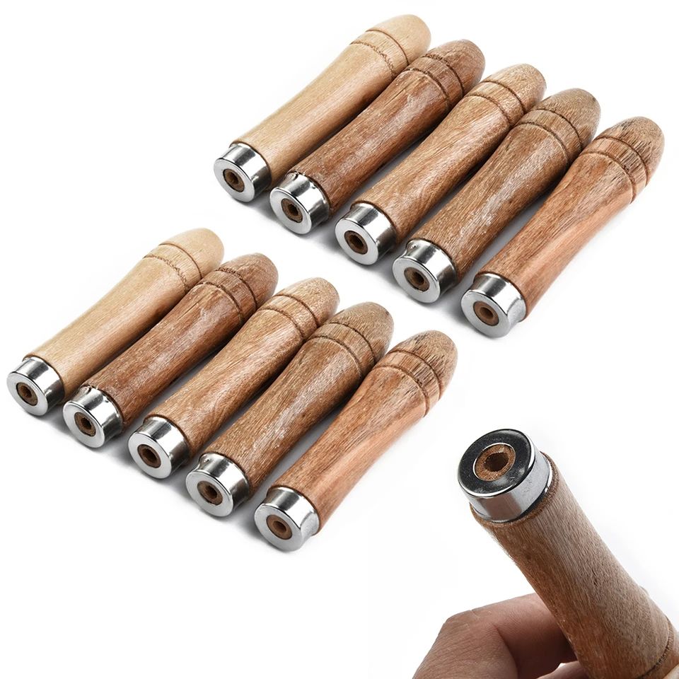 Durable Wooden File Handle Replacement, Rust-Proof Metal Collar for Woodworking File, Rasps, Craft Tools, Polishing work