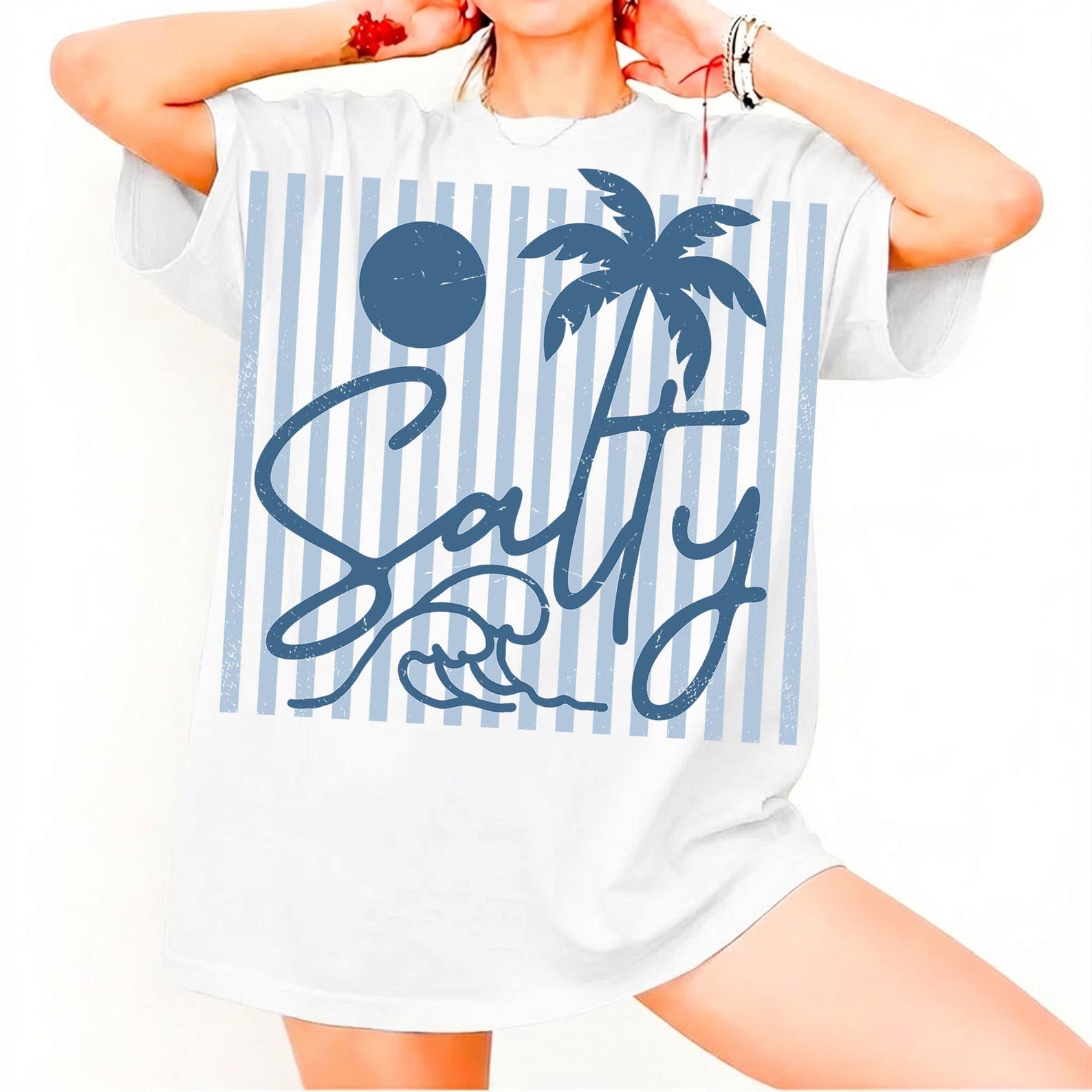 Salty Shirt Coastal Beach Vibes Graphic Tee Ocean Lover Summer Outfit