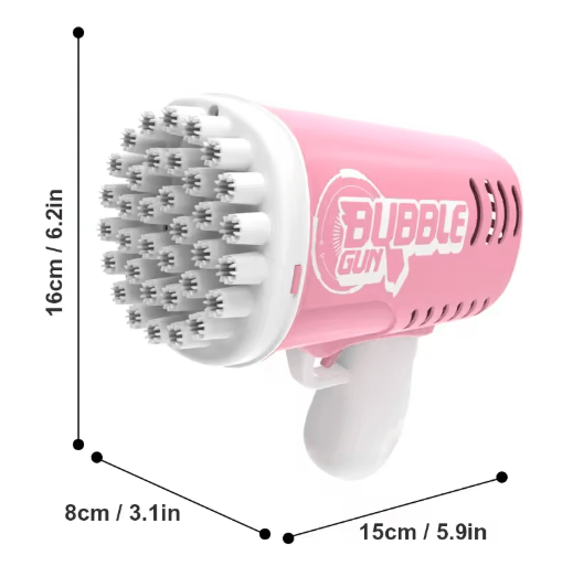35 Hole Childrens Bubble Gun Battery Free High Output Party Bubble Blaster