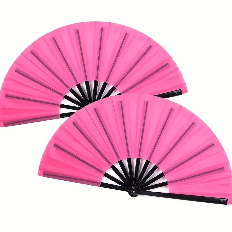 2 Piece Chinese Folding Fan Set Tai Chi Martial Arts and Dance Fan Prop