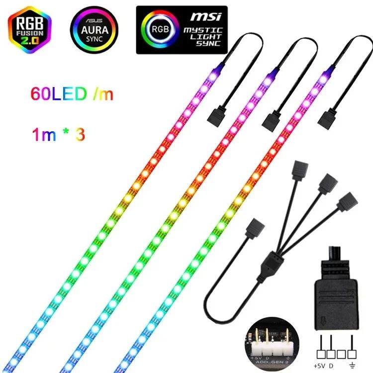 Addressable Rainbow WS2812B LED Strip Light 5V