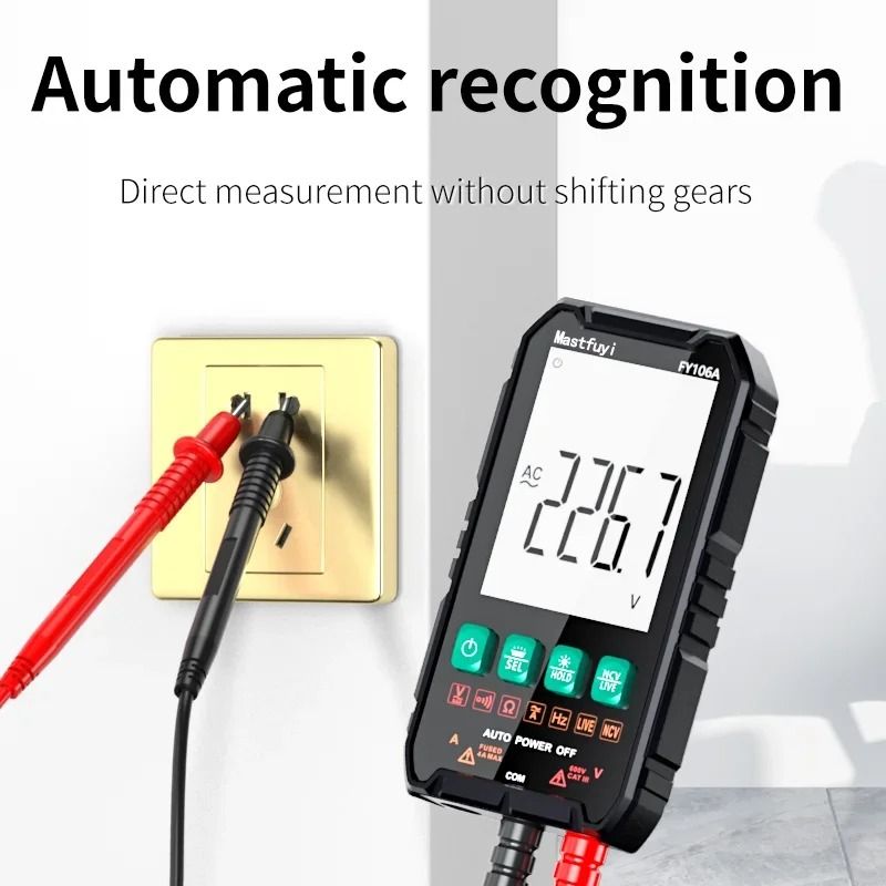 MASTFUYI Mini Digital Multimeter Smart Electrician Tester
