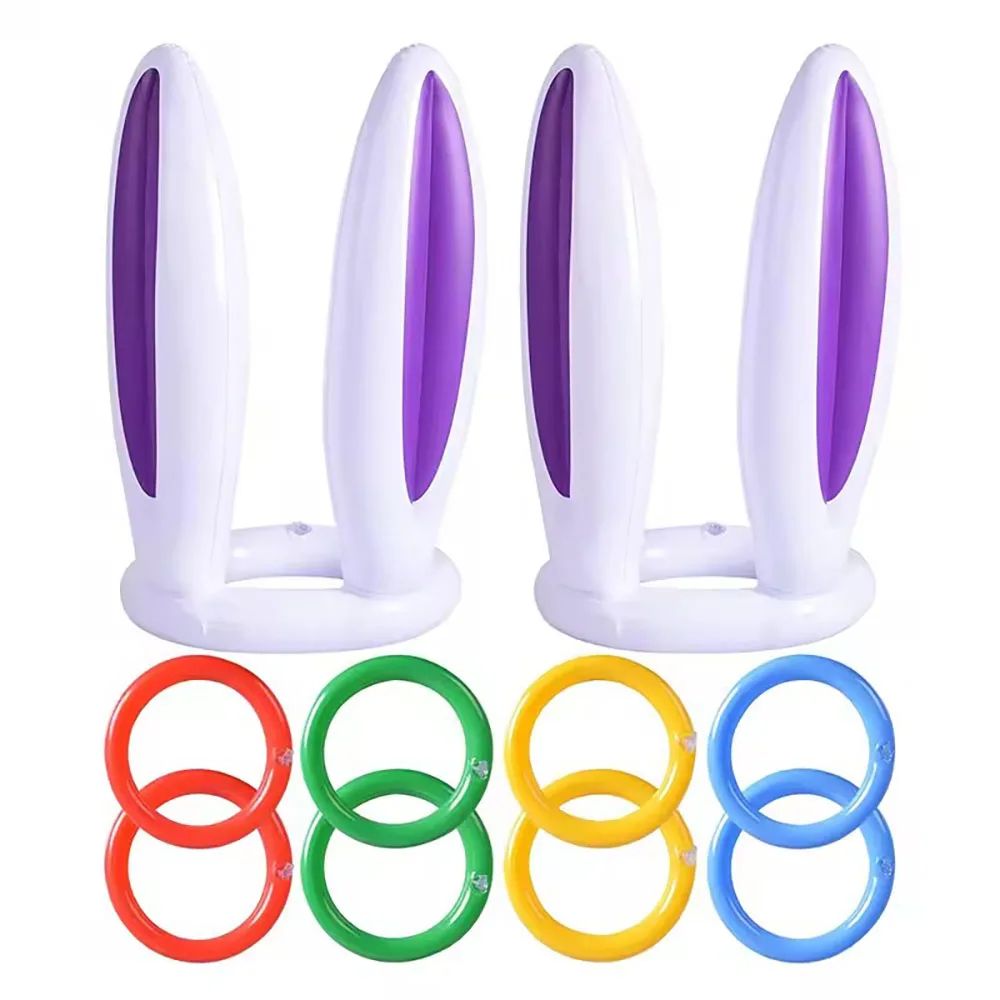 Inflatable Bunny Ears Ring Toss Game for Kids Party Fun