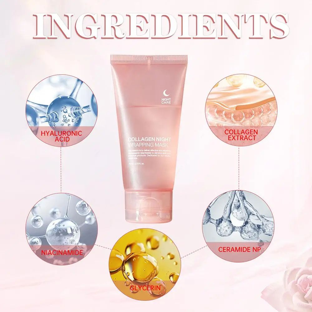 Hydrating Firming Mask, Overnight Collagen Treatment to Reduce Sagging & Dullness