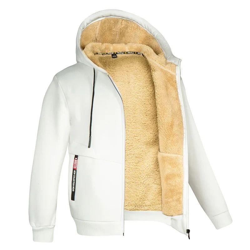 Mens Zip Up Fleece Hoodie Jacket Casual Winter Streetwear