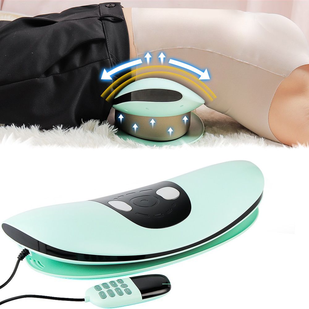 Electric Lumbar Traction Massager – Inflatable Back Stretcher with Heat and Adjustable Intensity