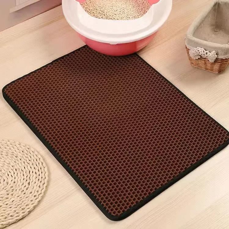 Double Layer Waterproof Cat Litter Mat Non Slip Pet Litter Box Pad