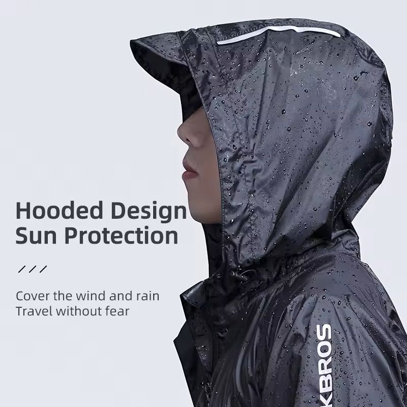 Mens Waterproof Cycling Jacket Reflective Hooded Windbreaker