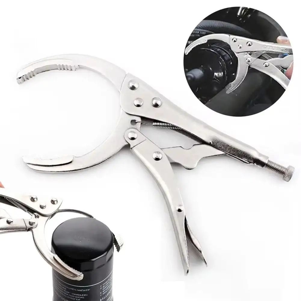 Heavy-Duty Adjustable Oil Filter Wrench - Multi-Function Engine Oil Filter Tool for Fast Oil Changes