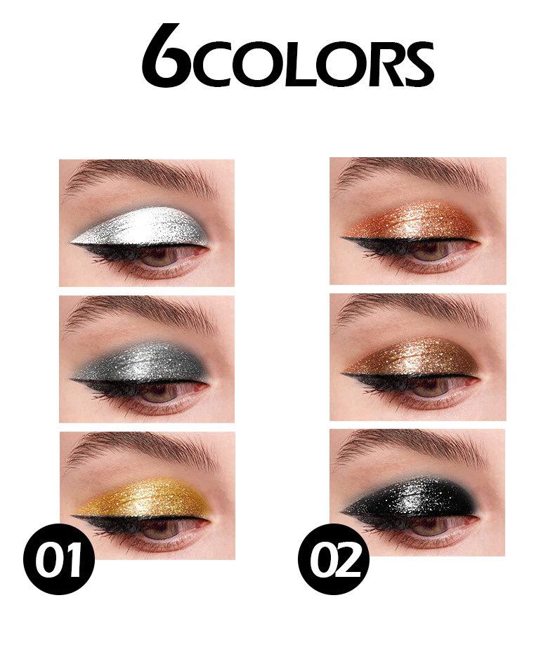 Smoky Eye Water Eyeshadow, Diamond Liquid Pearl Shimmer, Eye Shadow Liquid Lip Dye, All-Day Wear, Crease-Proof
