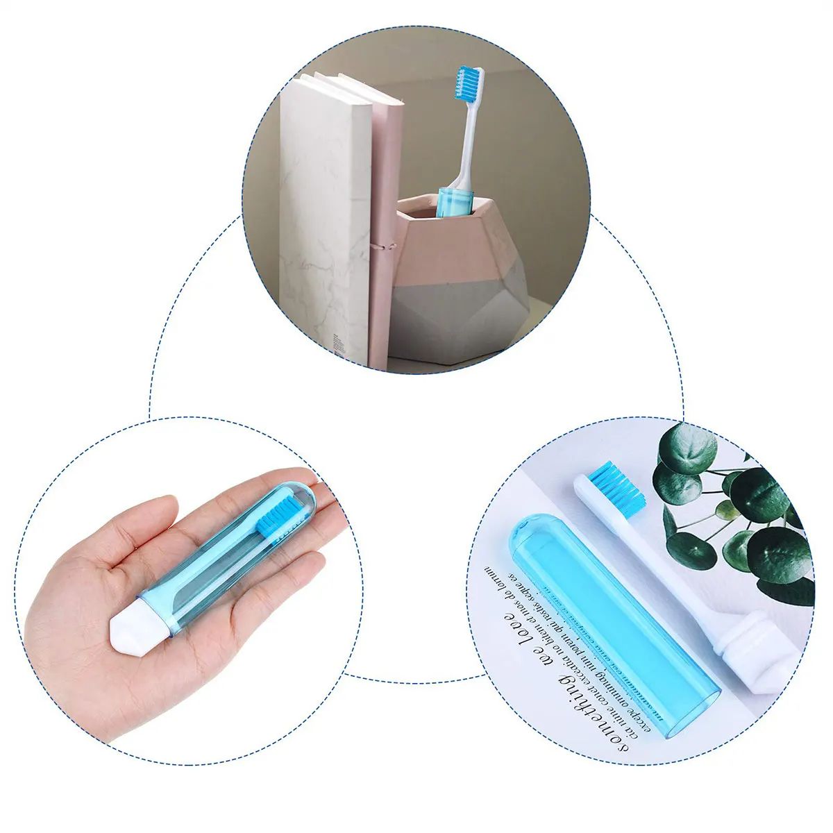 Foldable Travel Toothbrush with Case