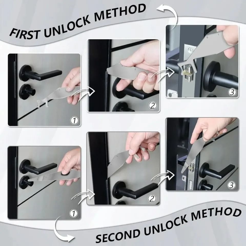 Multi-Purpose Stainless Steel Utility Pry Tool with Measuring Edge