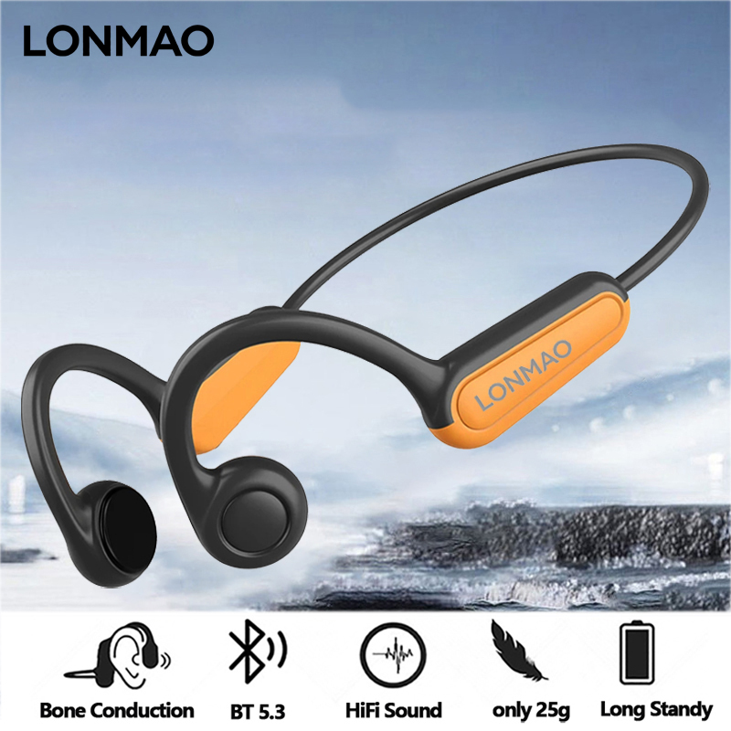 True Bone Conduction Bluetooth Sports Earphones, Waterproof Wireless Headset for Running & Driving