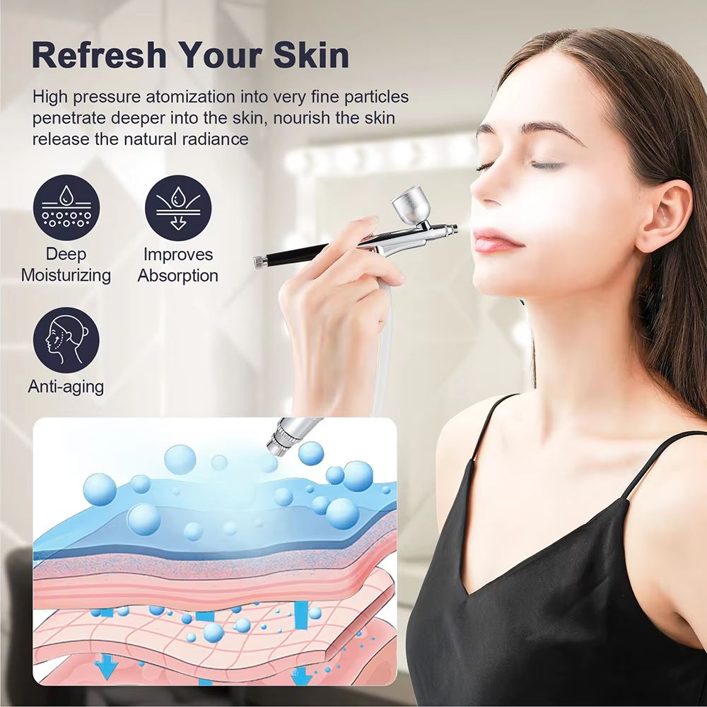 2-in-1 Diamond Microdermabrasion Machine with Hydrating Sprayer – Deep Facial Cleaning & Blackhead Remover