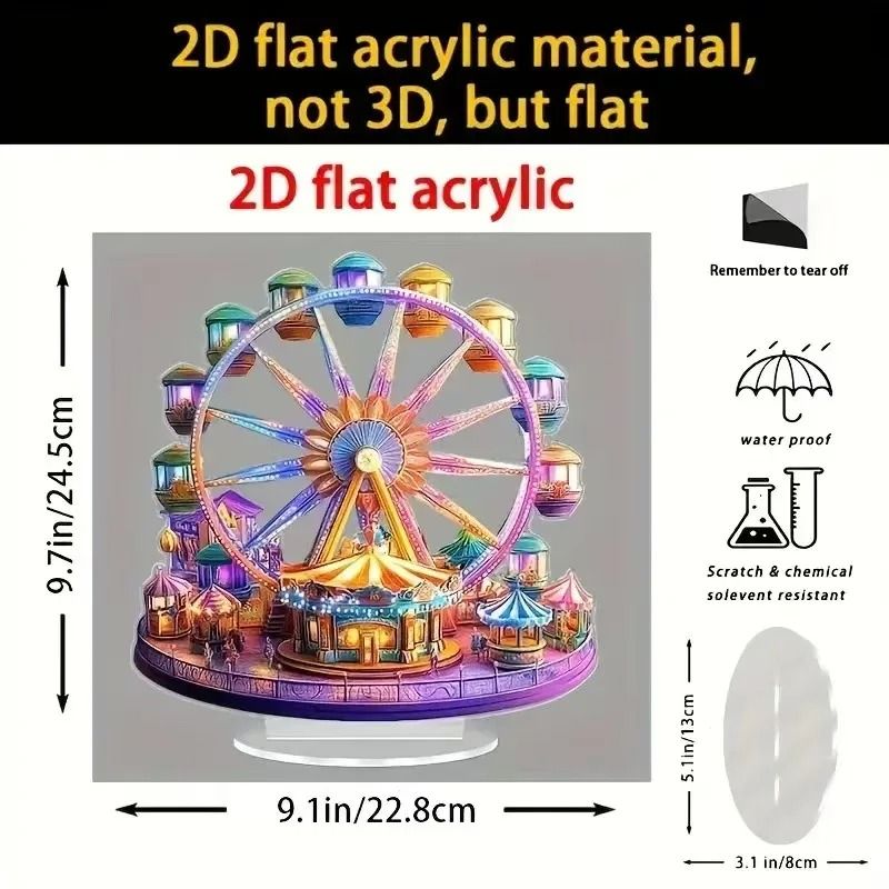 Eid Acrylic Mosque Table Decoration Ramadan Home Decor Centerpiece