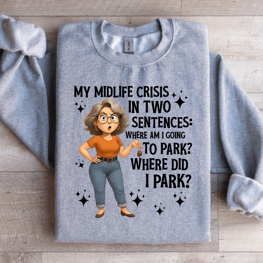 My Middle Crisis In Two Sentences Sweatshirt