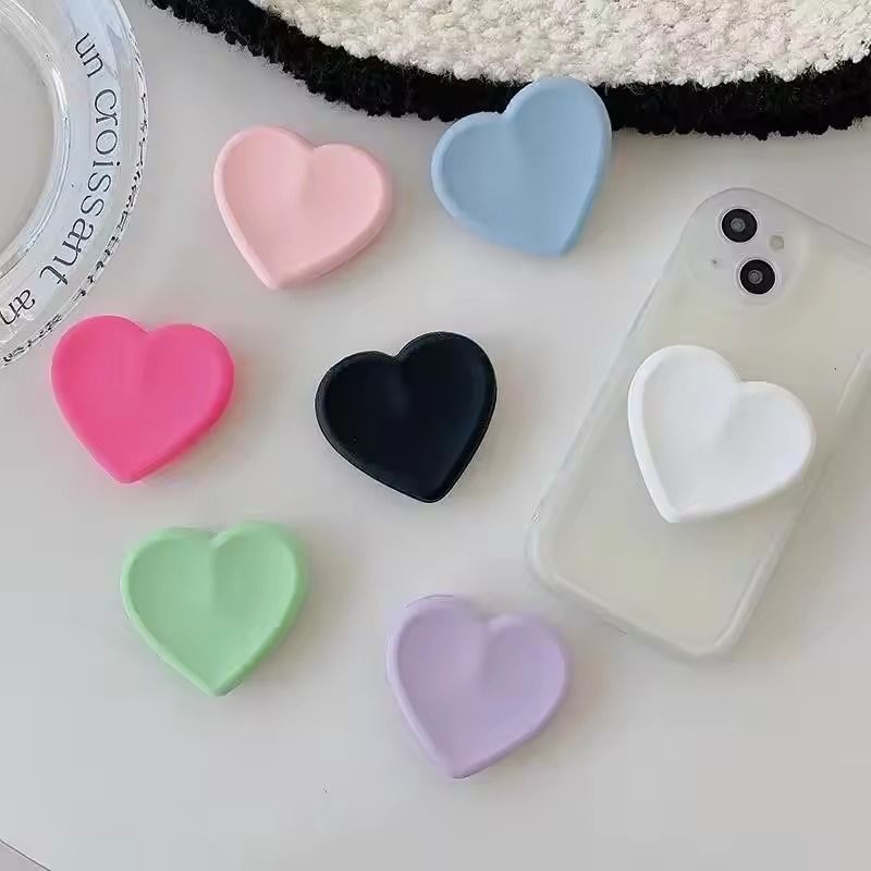 Ins Style Heart Silicone Phone Grip Bracket