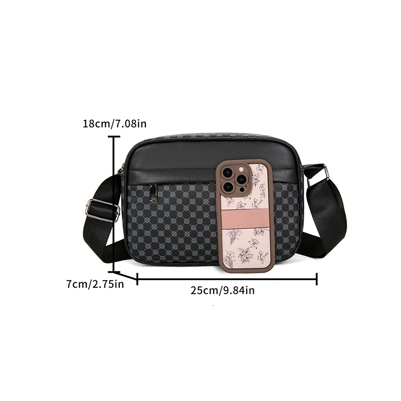 Mens Leather Crossbody Messenger Bag Lightweight Business Shoulder Bag