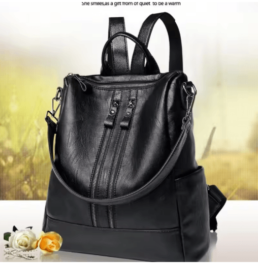 Womens Soft Leather Backpack Korean Style Trendy Casual Multifunctional Bag 2025 Edition