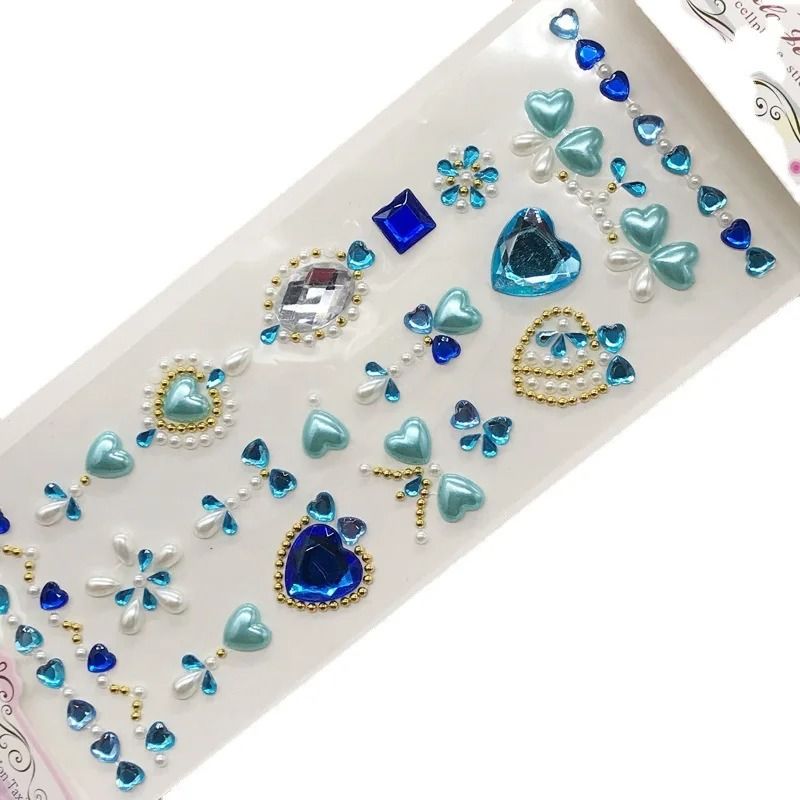 RadiantGlow Rhinestone Face Gems Self Adhesive Face Gem Stickers Festival Crystal Makeup Jewels