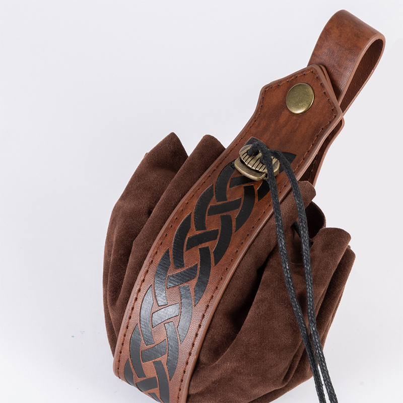 Viking-style Medieval Pouch for Belt Men's High-quality Retro Coin Purse, Stylish Waist Bag