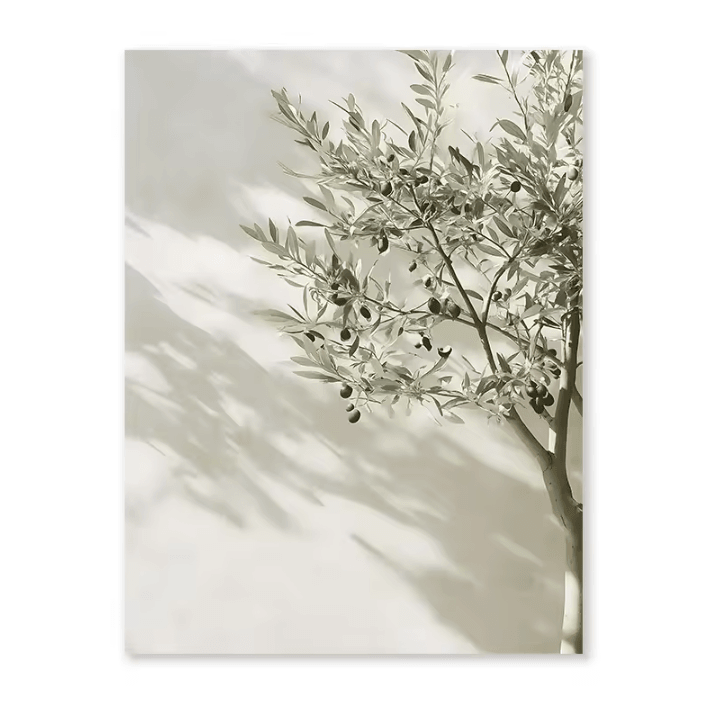 Mediterranean Olive Tree Canvas Wall Art – Rustic Countryside Landscape Poster