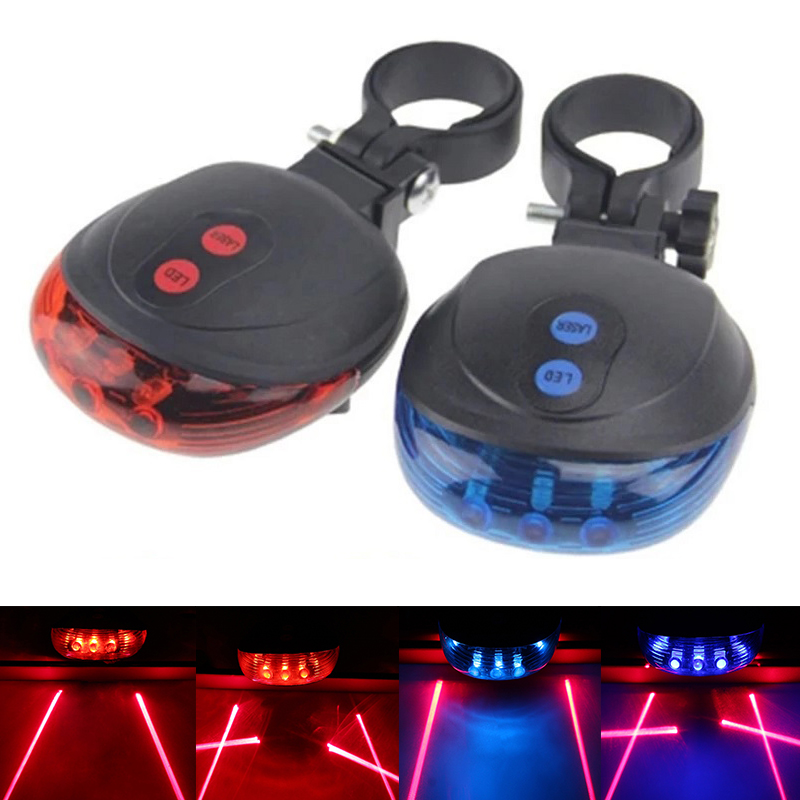Bicycle LED Laser Safety Tail Light for Cycling Waterproof MTB Rear Warning Taillight