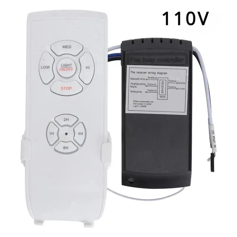 Universal Ceiling Fan Lamp Remote Control Kit with Timing and Wind Speed Adjustment