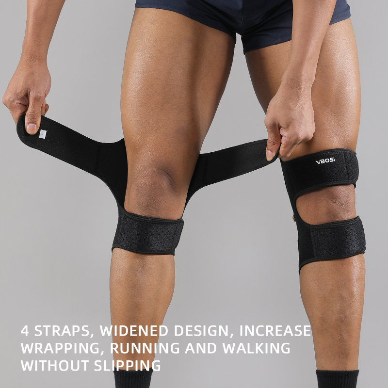 Men Women Rebound Stabilizer, Adjustable Knee Brace with Triple-Spring Booster, Sports Training & Squat Support