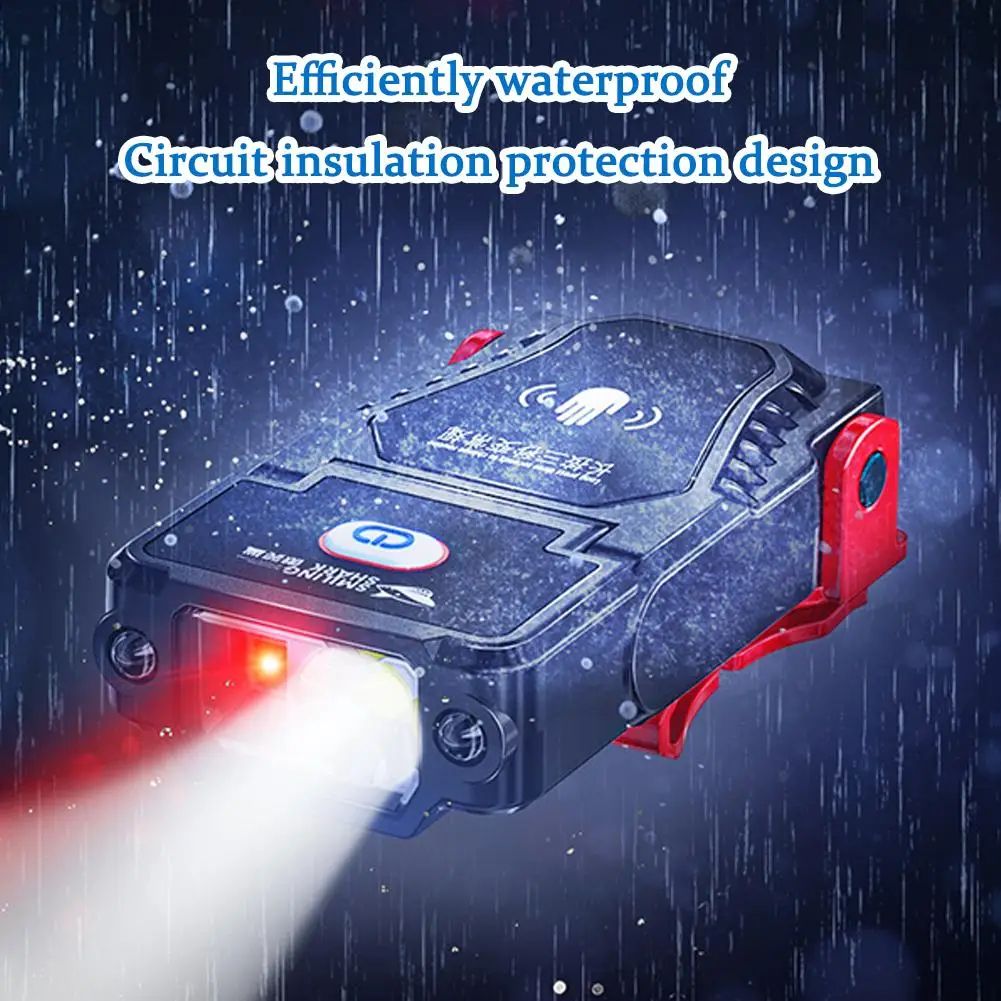 Motion-Sensing Rechargeable Cap Brim Light, Ultra-Bright Hat Clip Headlamp for Fishing & Hiking