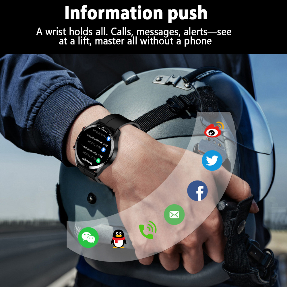 Bluetooth Call Smart Watch Men Waterproof Health Monitoring Multi-Sport Mode Business Smartwatch