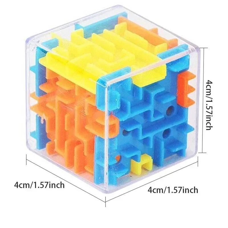 3D Maze Magic Cube Six-sided Transparent Speed Puzzle