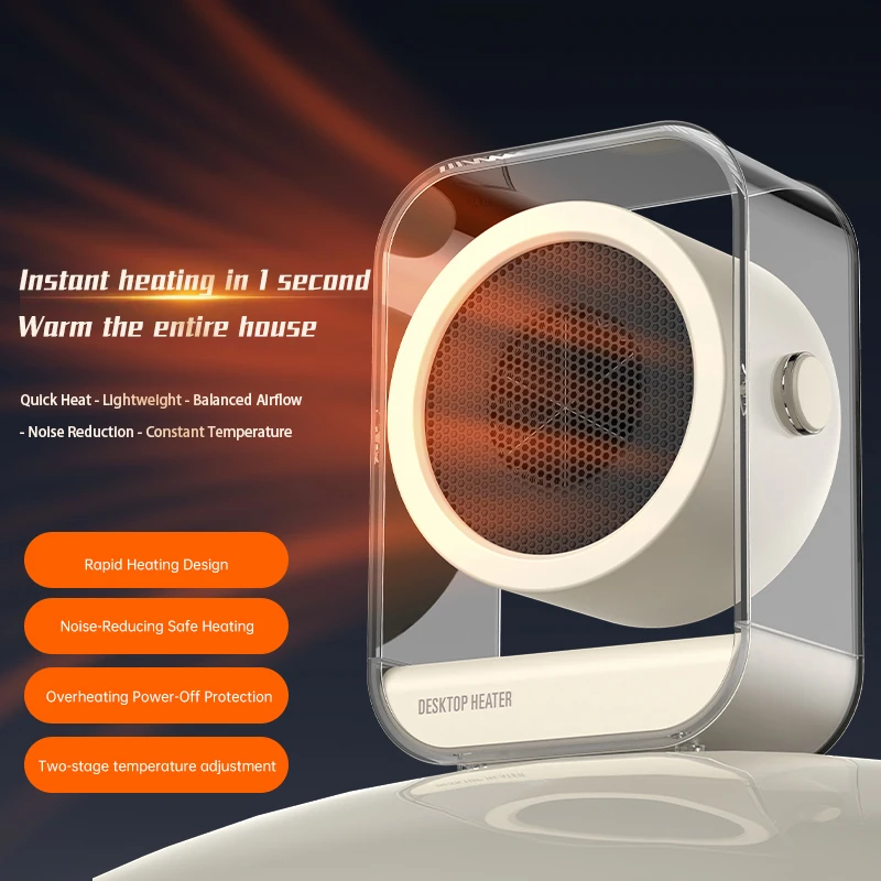 Portable Heater Desktop, PTC Ceramic Winter Quick Heating Warmer Air Heater with Overheat Protection for Home Office Use