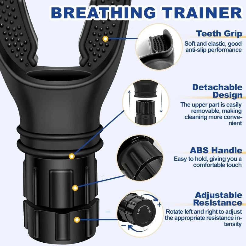 Adjustable Breathing Trainer Lung Capacity Exerciser Device