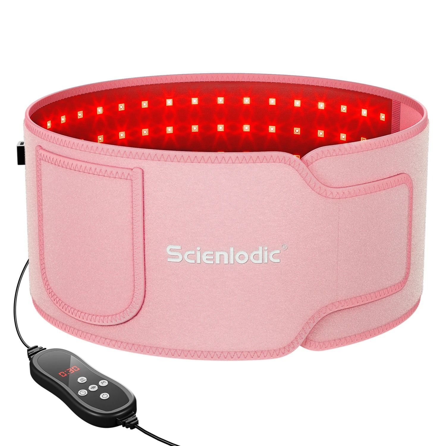 Red Light Therapy Belt with 100 LEDs for Waist and Back Pain Relief