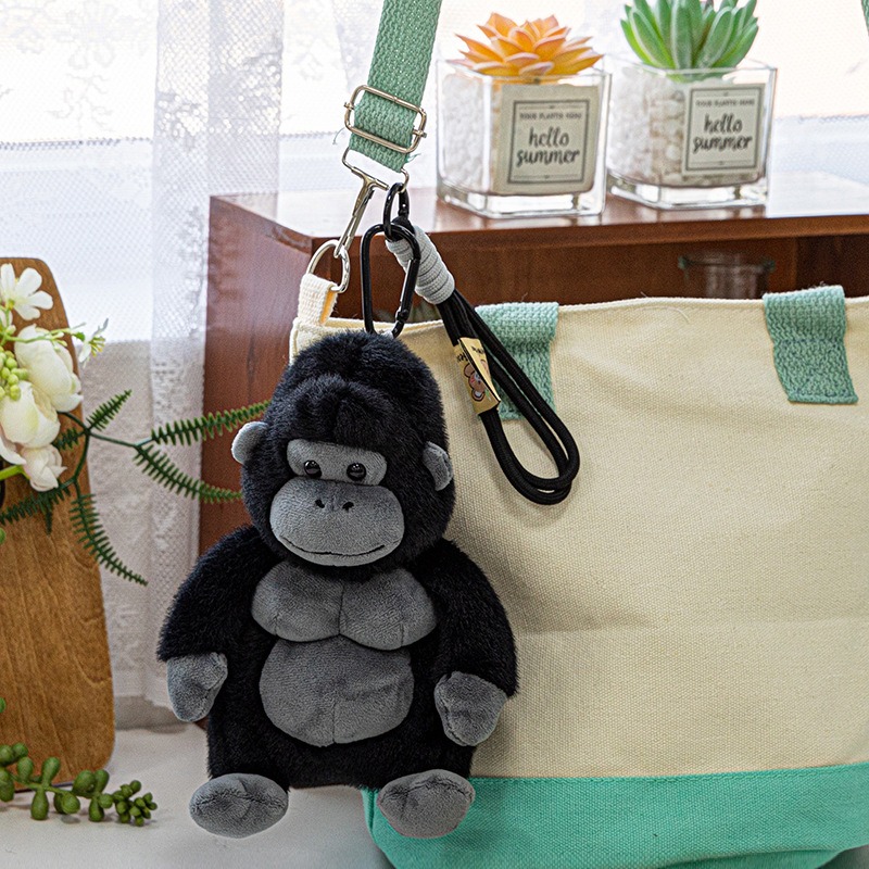 Chimpanzee Plush Keychain Cute Gorilla Plush Toy for Backpacks, Cartoon Pendant Gift